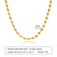 IG Style Solid Color 18K Gold Plated Stainless Steel Double Layer Necklace