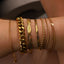 IG Style Minimalist Twist 18K Gold Plated Stainless Steel Snake Chain Bracelet