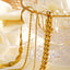 IG Style Minimalist Twist 18K Gold Plated Stainless Steel Snake Chain Bracelet