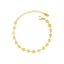 European American Gold Blue Floral Enamel Necklace and 18K Gold Plated Titanium Steel Bracelet Set