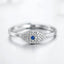 INS Style Devil'S Eye Sterling Silver Plating Inlay Zircon Rhodium Plated Rings