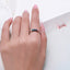 INS Style Rainbow Epoxy Inlay Zircon Sterling Silver Rings