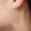 Korea Fashion Zircon Water Drop Tassel Earrings