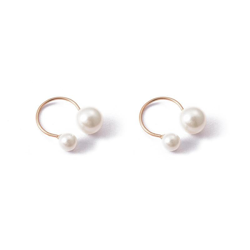 Korean Handmade Elegant U-Shaped Pearl Adjustable Ring