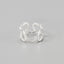 Korea S925 Sterling Silver Hollow Heart Ear Cuff Minimalist Design for Non-Pierced Ears
