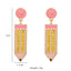 Korea Simple Creative Colored Pencil Fun Earrings