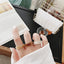Korean Amber Acrylic Acetate Minimalist Mixed Color Ring