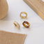 Korean Amber Acrylic Acetate Minimalist Mixed Color Ring