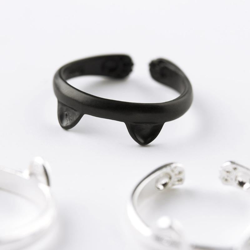 Korean Fashion Cute Cartoon Cat Claw & Ear Open Ring