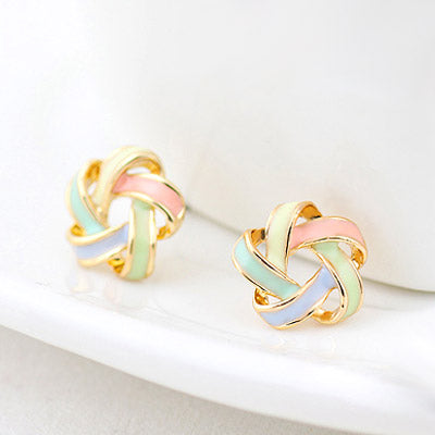 Korean Style Alloy Yarn Ball Sweet Earrings