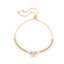 Korean Fashion Sweet Beaded Zircon Bow Bracelet - Adjustable Friendship Jewelry Gift