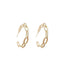 Korean Style Hollow C-shaped Metal Chain Design Earrings