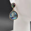 Korean Water Drop Shaped Inlaid Abalone Shell Earrings Gold Plated Shell Ear Jewelry