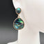 Korean Water Drop Shaped Inlaid Abalone Shell Earrings Gold Plated Shell Ear Jewelry