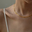 Lady Classic Style Solid Color Titanium Steel Plating Necklace