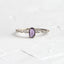 Light Luxury 18k Gold Female Ring Geometric Purple Zircon Simple Copper Ring