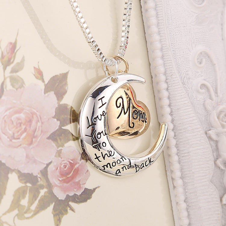 Love Pendant I Love You Mom Sweater Chain Necklace