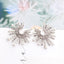 Luxurious Flower Alloy Plating Artificial Pearls Rhinestones Women'S Ear Studs 1 Pair
