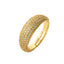 Luxurious Geometric Zircon Gold Plated Open Ring