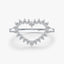 Luxurious Heart Shape Sterling Silver Zircon Inlay Rhodium Plated Ring