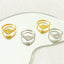 Luxurious 14K Gold Plated Silver Rings - Modern Statement Couple Rings