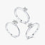 Luxurious Sterling Silver Zircon Inlay Rhodium Plated Ring for Women