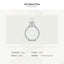 Luxurious Sterling Silver Zircon Inlay Rhodium Plated Ring for Women