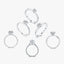Luxurious Sterling Silver Zircon Inlay Rhodium Plated Ring for Women