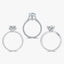 Luxurious Sterling Silver Zircon Inlay Rhodium Plated Ring for Women