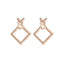 Minimal Geometric Hollow Rhinestone Stud Earrings NHDP147176