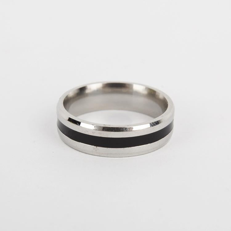 Mirror Finish Double Beveled Titanium Steel Ring