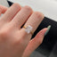 Modern Geometric Sterling Silver Zircon Ring