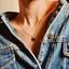 Modern 18K Gold Plated Zircon Inlay Stainless Steel Alphabet Pendant Necklace