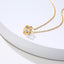Modern Style Square Stainless Steel Plating Hollow Out Inlay Zircon 18K Gold Plated Pendant Necklace