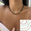 Natural Stone Beaded Necklace Female Stainless Steel Necklace Wholesale