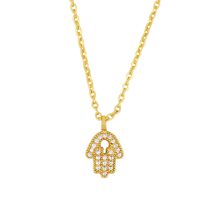 New Accessories Necklace Pendant Cross Necklace Niche Design Diamond Necklace