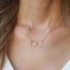 New Alloy Double Ring Necklace Creative Retro Simple Clavicle Chain Amazon Source