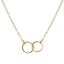 New Alloy Double Ring Necklace Creative Retro Simple Clavicle Chain Amazon Source