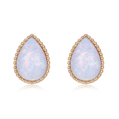 New Alloy Drop-shaped Resin Earrings NHGO143021