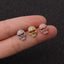 New Cartoon Owl Ear Bone Nails Stainless Steel Screw Thin Rod Earrings