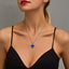 New Classic Ocean Heart  Titanic Crystal Gem Love-shaped Necklace Clavicle Chain