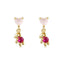 New Cute Cartoon Cone Crown Zircon Earrings Personality Color Variety Of Ear Studs