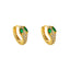 18K Gold Plated Cobra-shaped Zircon Hoop Earrings