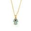 Hamsa Evil Eye Hand of Fatima Blue Eye Necklace for Women