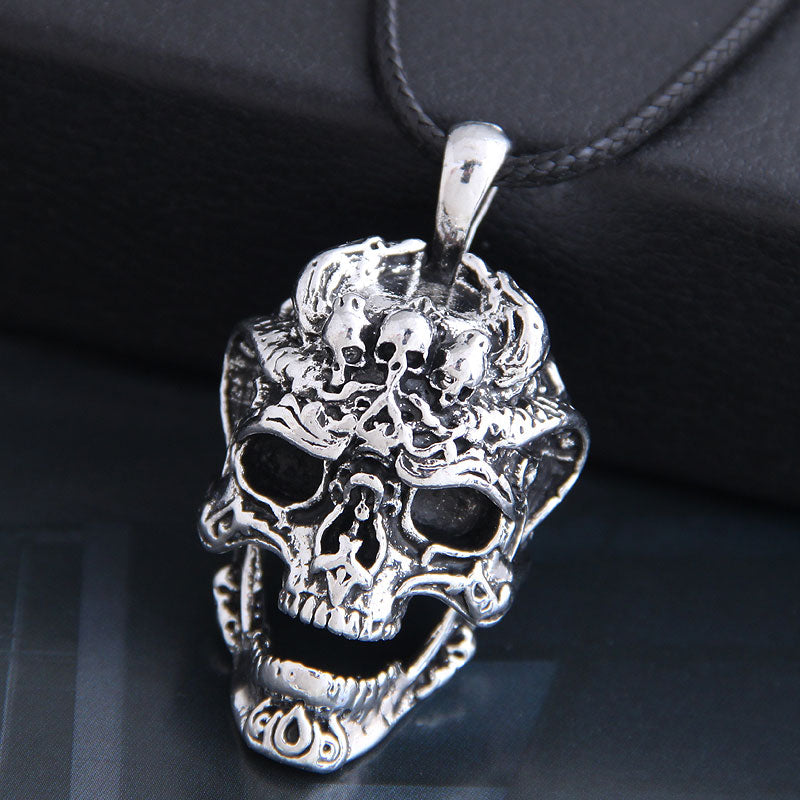 Men's Retro Skull Stainless Steel Pendant Necklace