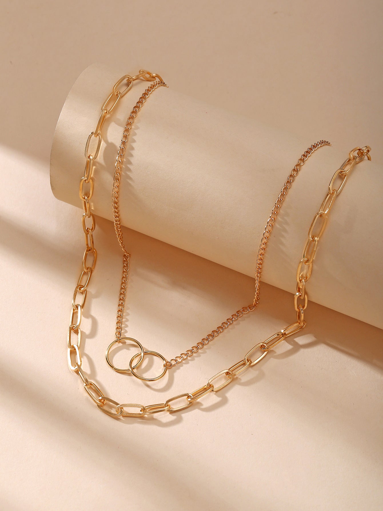 New Fashion Multi-layer Retro Simple Alloy Metal Clavicle Chain Necklaces