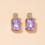 New Fashion Vintage Purple Crystal Stud Earrings for Women