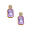 New Fashion Vintage Purple Crystal Stud Earrings for Women