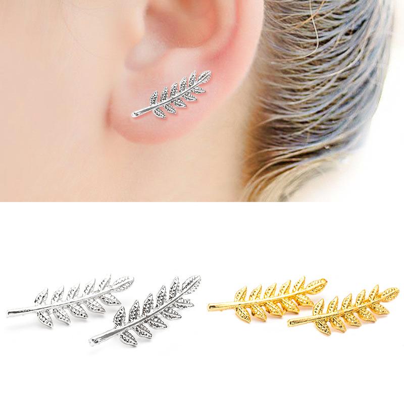 New Fashion Minimalist Leaf Shaped Ear Cuff for Women Wholesale