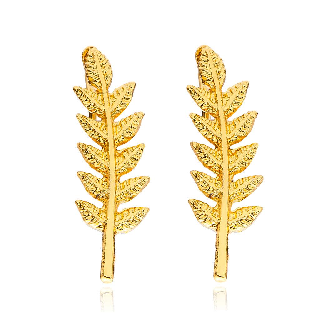 New Fashion Minimalist Leaf Shaped Ear Cuff for Women Wholesale